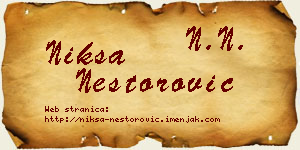 Nikša Nestorović vizit kartica